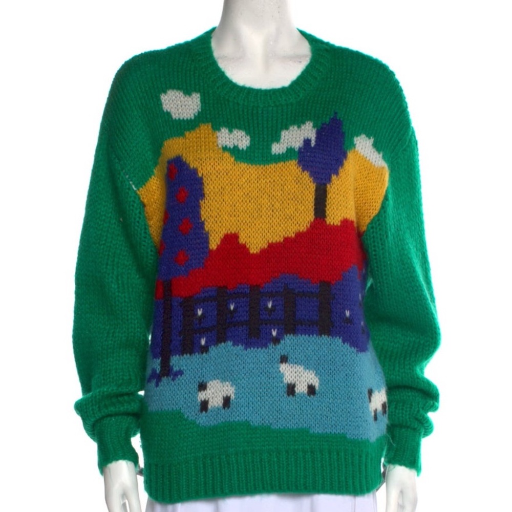 Lisa Says Gah! Colorful Landscape Knit Sweater